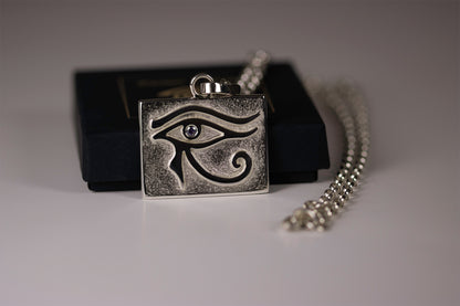 Eye of Horus Talisman -925 sterling silver - cubic zirconia gemstone