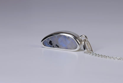 Tourmalated Rainbow Moonstone Pendant - Eamon ó Broin Jewellery