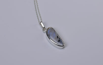 Tourmalated Rainbow Moonstone Pendant - Eamon ó Broin Jewellery