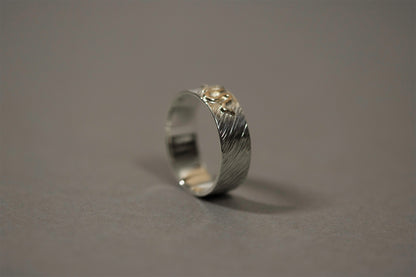 Kundalini Serpent Ring - 7-9mm sterling silver & 9ct gold