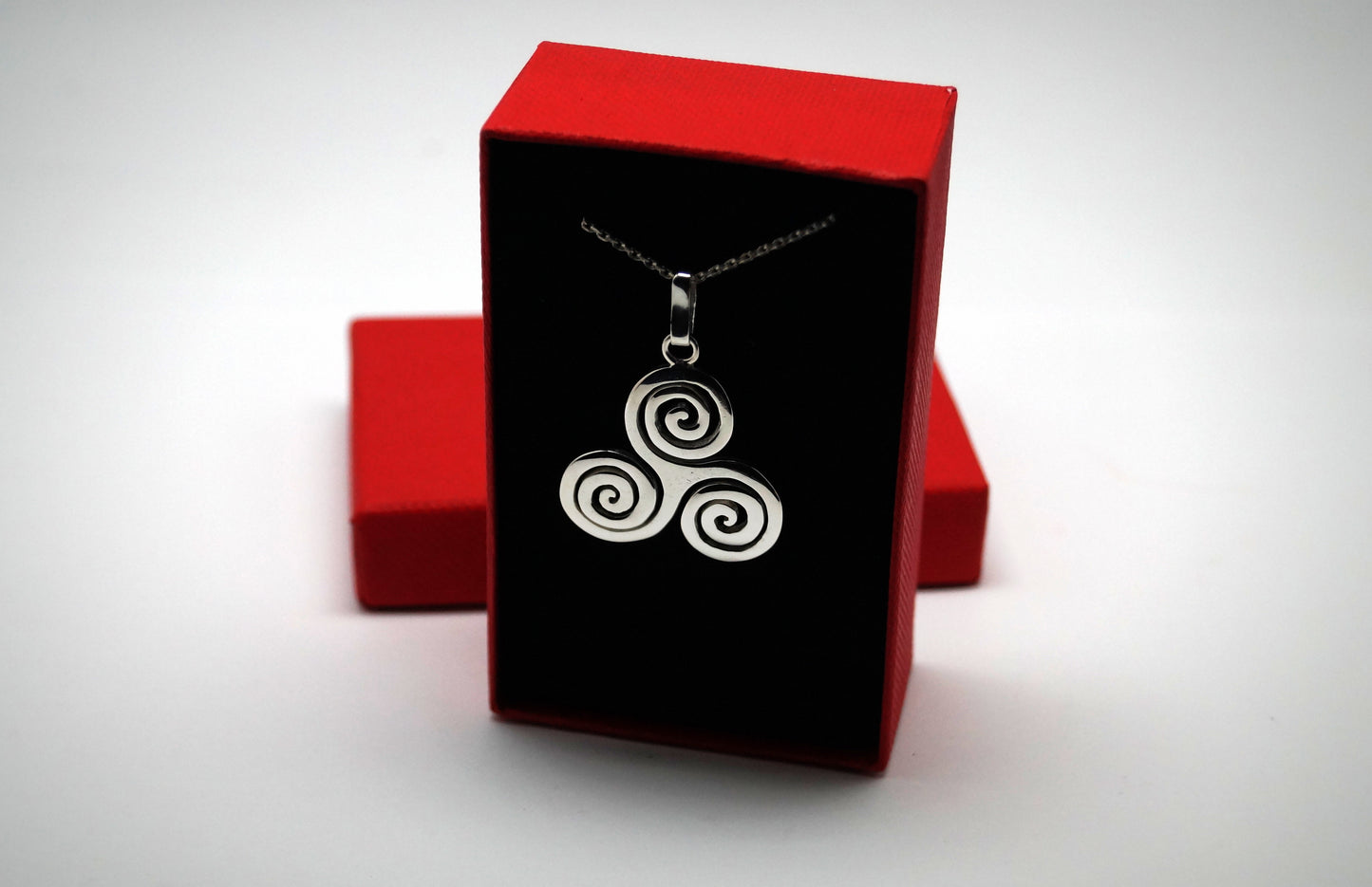 Triple Spiral Newgrange Pendant - 925 Sterling Silver