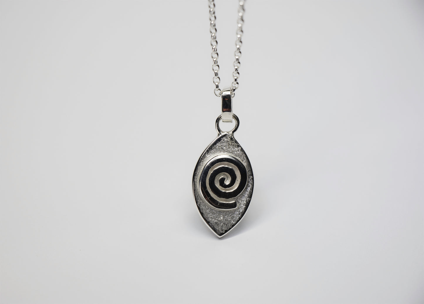 Vesica Spiral, Neolithic Ancient Wisdom, Spiral Jewellery, Newgrange, handcrafted gift from Ireland, 925 Sterling silver, Celtic Gift