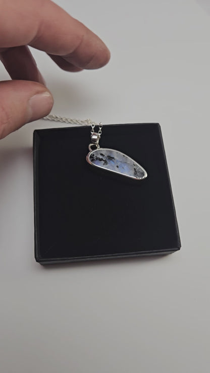 Tourmalated Rainbow Moonstone Pendant - Eamon ó Broin Jewellery